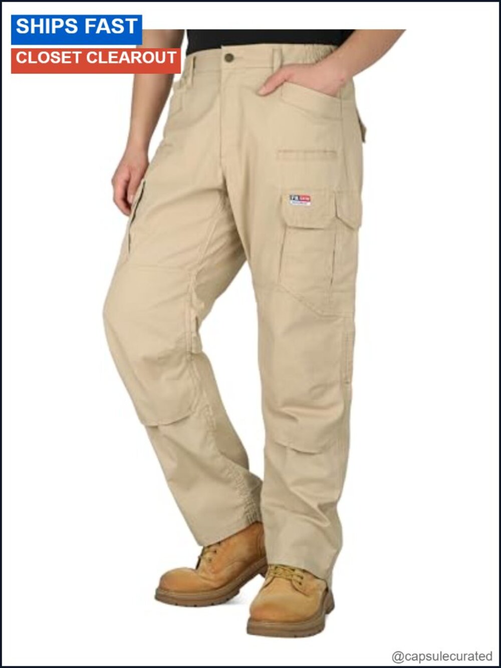 FR Cargo Pants Men's Lightweight Stretch Ripstop Flame Resistant Work Pants